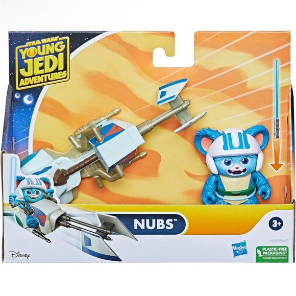 Star Wars: Young Jedi Adventures Nubs Figure & Speeder Bike NIB - Picture 3 of 8